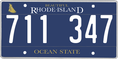 RI license plate 711347