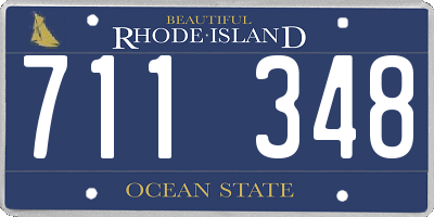 RI license plate 711348