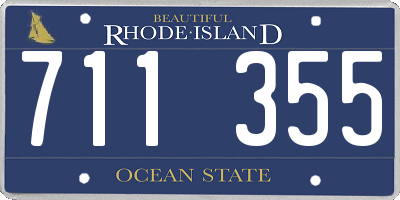 RI license plate 711355