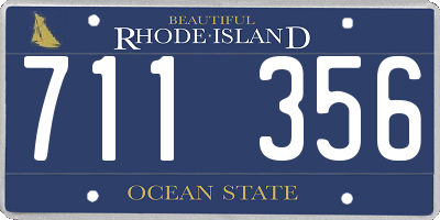 RI license plate 711356