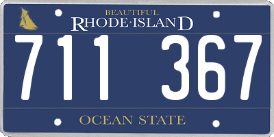 RI license plate 711367
