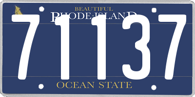 RI license plate 71137