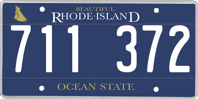 RI license plate 711372