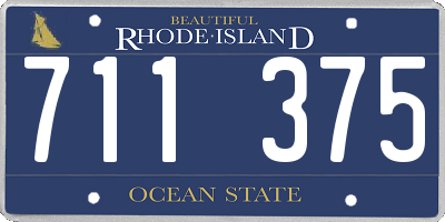 RI license plate 711375