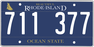 RI license plate 711377