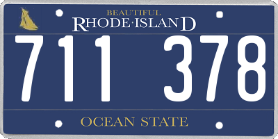 RI license plate 711378