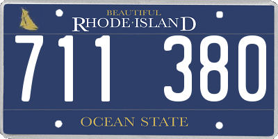 RI license plate 711380