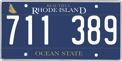 RI license plate 711389