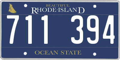 RI license plate 711394