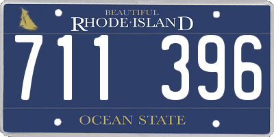 RI license plate 711396
