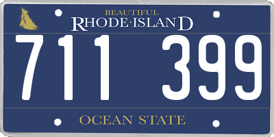 RI license plate 711399