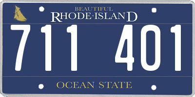 RI license plate 711401