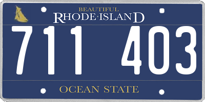 RI license plate 711403