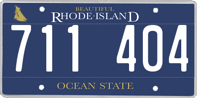 RI license plate 711404