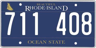 RI license plate 711408