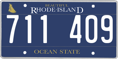 RI license plate 711409