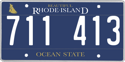 RI license plate 711413