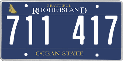 RI license plate 711417