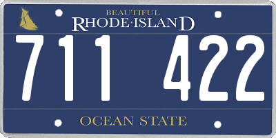 RI license plate 711422