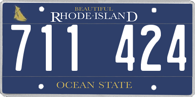 RI license plate 711424