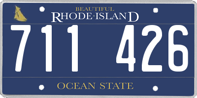 RI license plate 711426