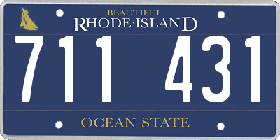 RI license plate 711431