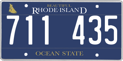 RI license plate 711435