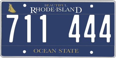 RI license plate 711444