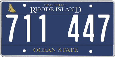 RI license plate 711447