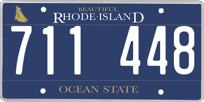 RI license plate 711448