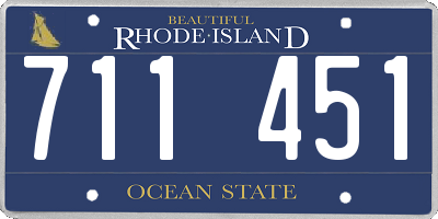 RI license plate 711451