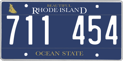 RI license plate 711454