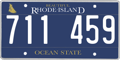 RI license plate 711459