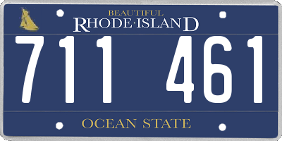RI license plate 711461