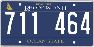 RI license plate 711464