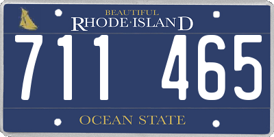 RI license plate 711465