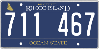 RI license plate 711467
