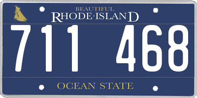 RI license plate 711468
