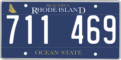 RI license plate 711469