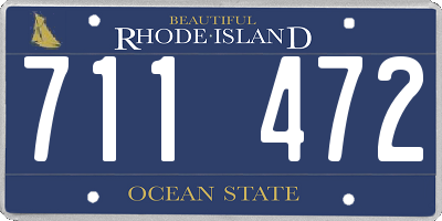 RI license plate 711472