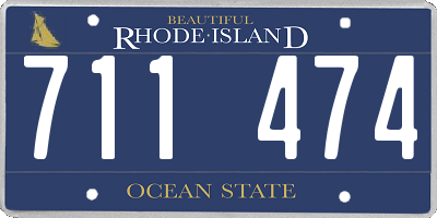 RI license plate 711474