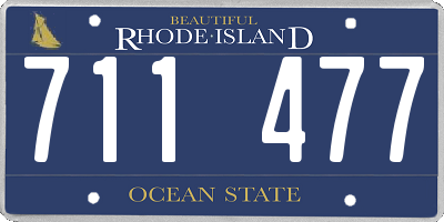 RI license plate 711477