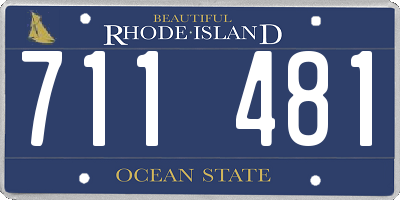 RI license plate 711481