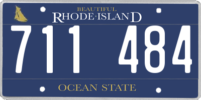 RI license plate 711484