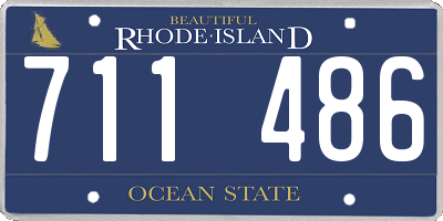 RI license plate 711486
