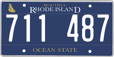 RI license plate 711487
