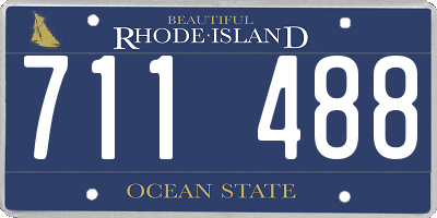 RI license plate 711488