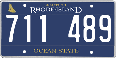 RI license plate 711489