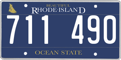 RI license plate 711490