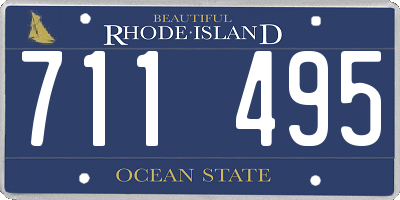 RI license plate 711495
